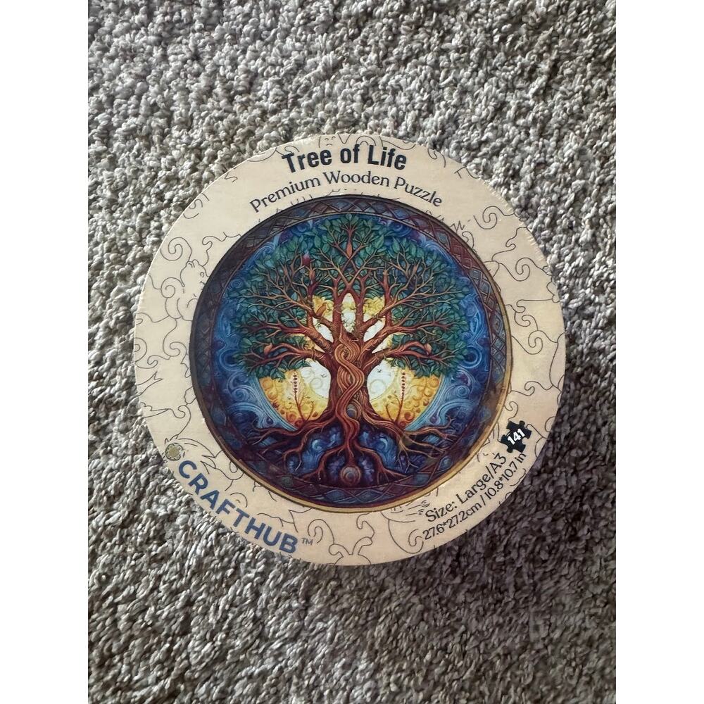 NEW Crafthub Tree of‎ Life Premium Wooden Jigsaw Puzzle Beautiful and Mystical!